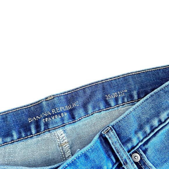 Banana Republic Traveler Slim Fit Jeans Sz 35x30 - Picture 2 of 4